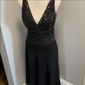 Dressbarn Collection Sequins Bodice Black Dress